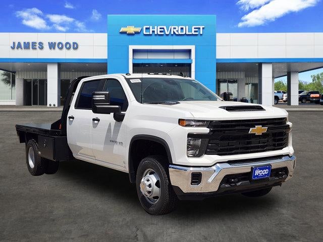 2026 Chevrolet Silverado 3500 HD Chassis Cab Work Truck in Summit White — front three-quarter view