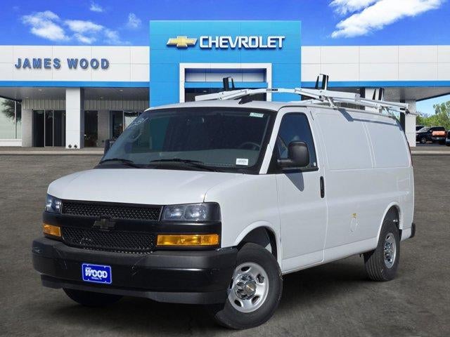 2025 Chevrolet Express Cargo WT in Summit White — front three-quarter view