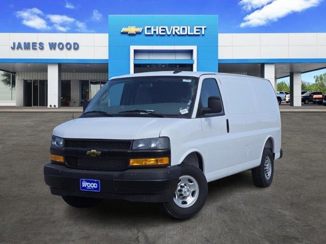 2025 Chevrolet Express Cargo WT in Summit White — front three-quarter view