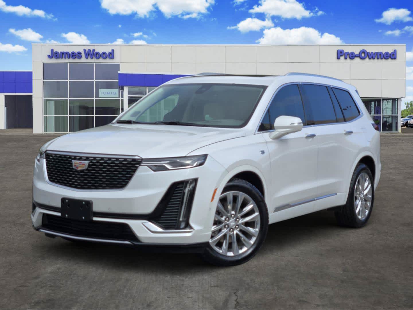 2023 Cadillac XT6 Premium Luxury in Crystal White Tricoat — front three-quarter view