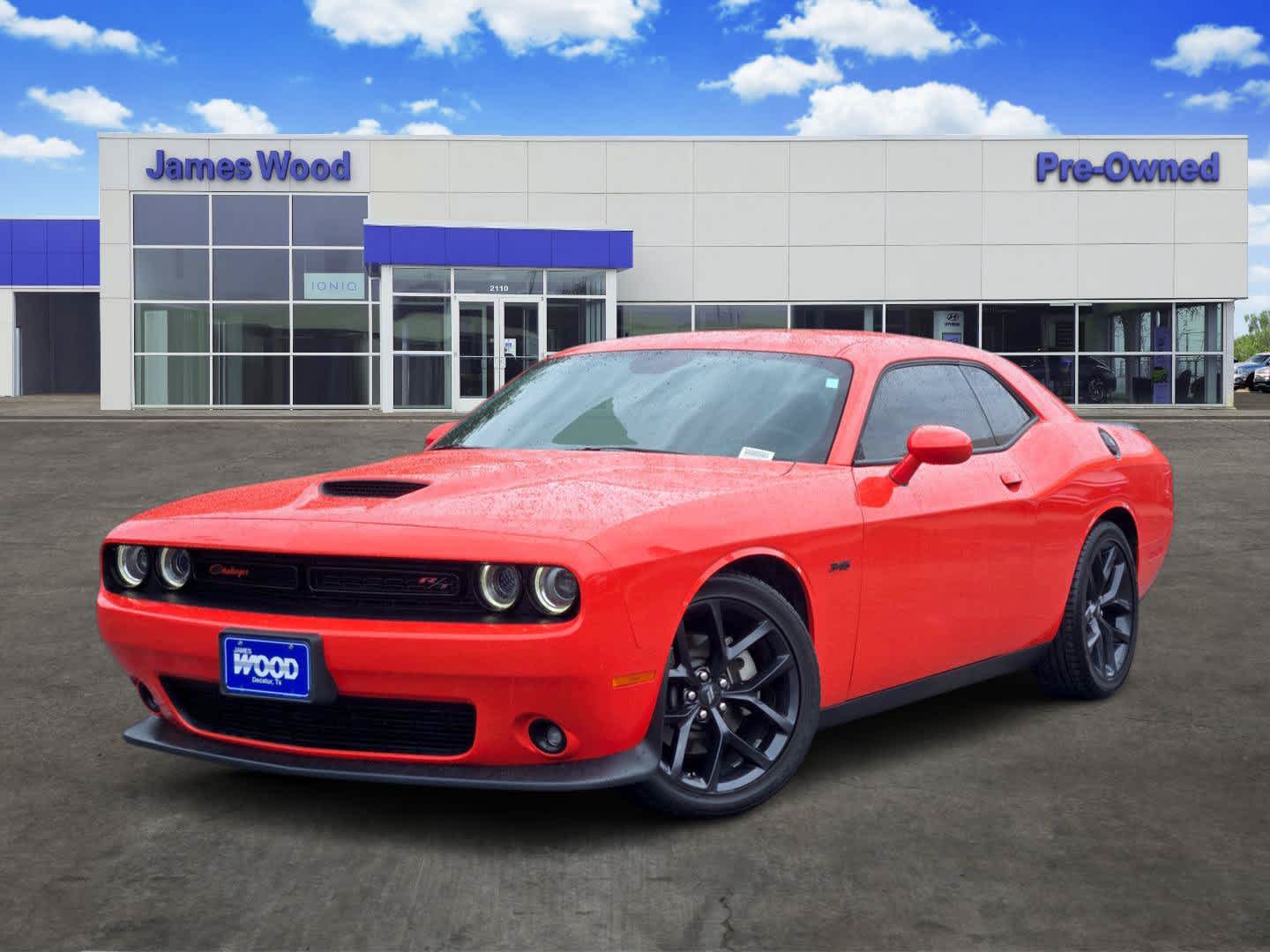 2023 Dodge Challenger R/T in Orange — front three-quarter view
