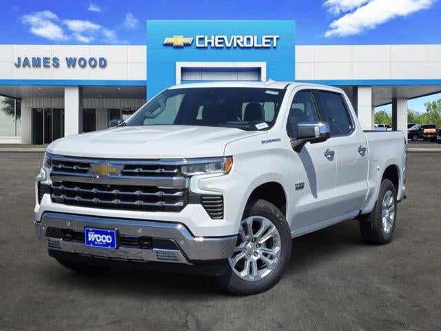 2026 Chevrolet Silverado 1500 LTZ in Summit White — front three-quarter view