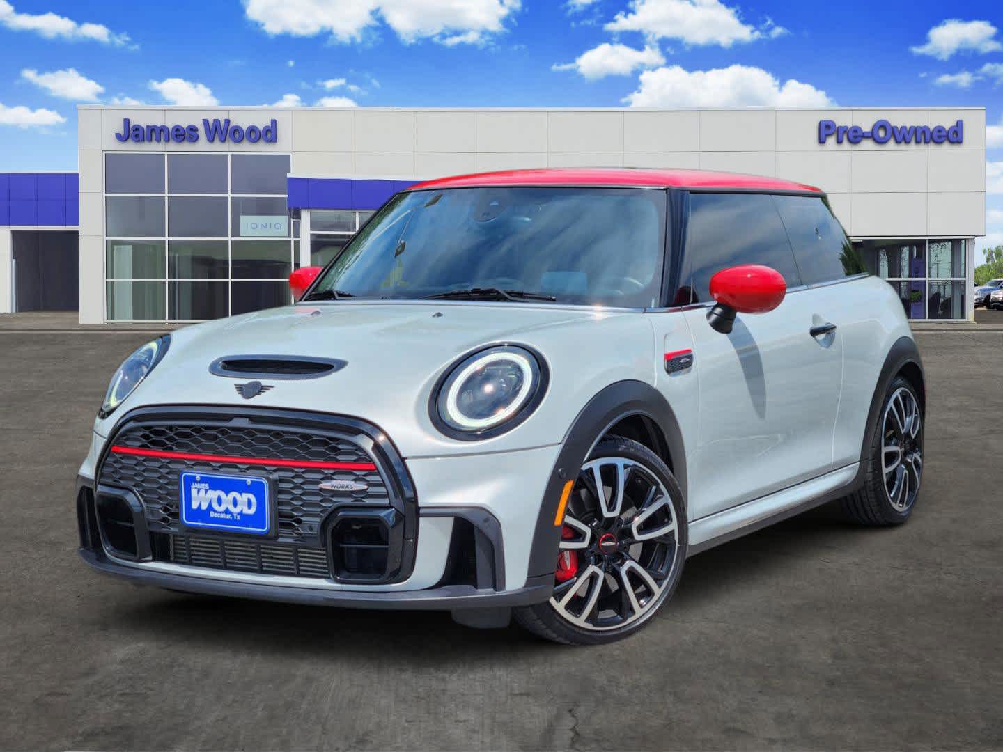 2023 MINI Hardtop John Cooper Works in White — front three-quarter view